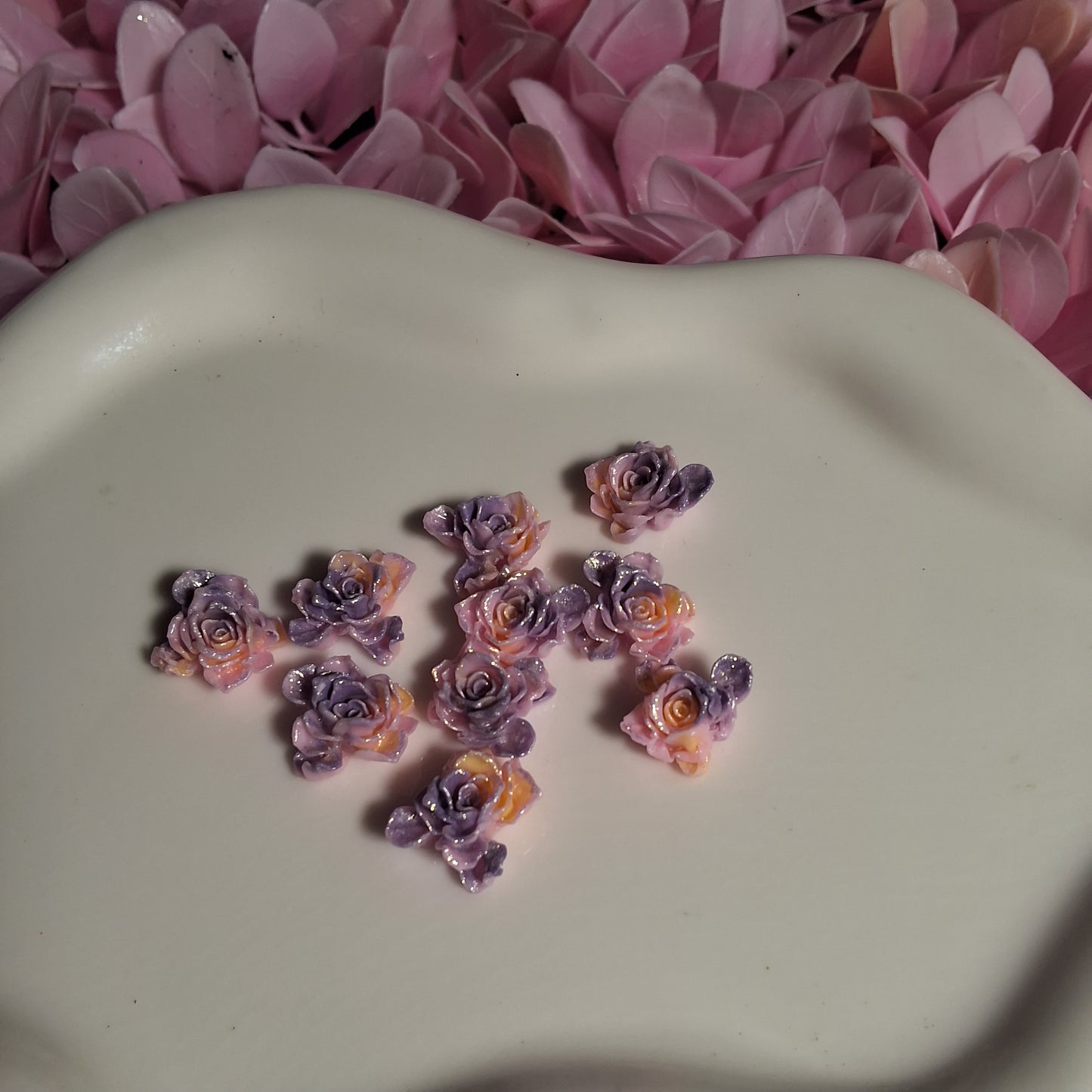 Glow in the dark pink and purple roses