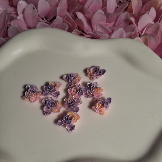 Glow in the dark pink and purple roses